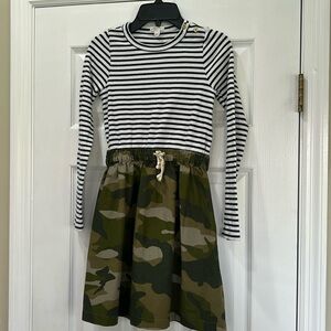 Crewcuts striped and camouflage dress size large 10-11